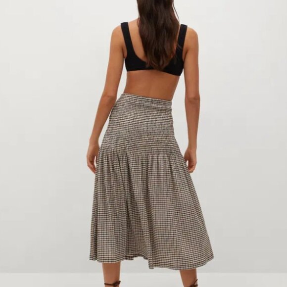 Mango Gingham Print Skirt - Picture 3 of 7